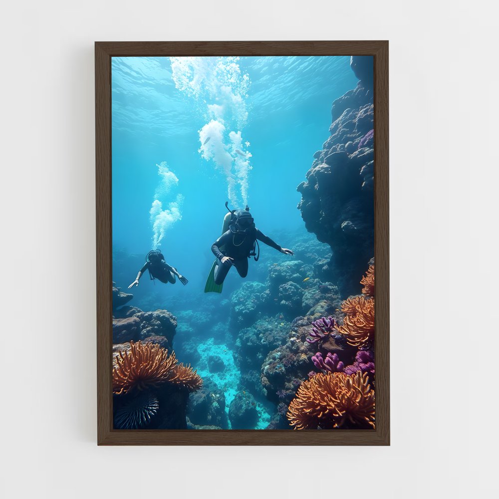 Poster Plongée Rêveuse – affiche Plongée sous-marine (vue 5)